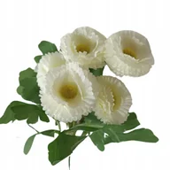 Sztuczne kwiaty - STOKROTKA BUKIET Kremowe Stokrotki x5 Sztuczne kwiaty 28cm do wazonu - miniaturka - grafika 1