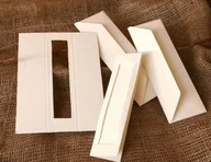 Pasmanteria - Haft krzyżykowy - Zakładki z prostokątnym psp kremowe - miniaturka - grafika 1