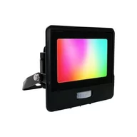 Lampy ogrodowe - Projektor LED WiFi V-TAC 20W Czujnik Ruchu Czarny Z MUFĄ SMART Amazon Alexa Google Home VT-5192S RGB+3000K-6500K 1500lm - miniaturka - grafika 1