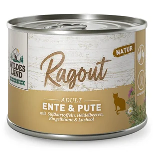 Wildes Land Cat Ragout Ente Pute - kaczka z indykiem 180 g - karma dla zwierząt - Mokra karma dla kotów - miniaturka - grafika 1