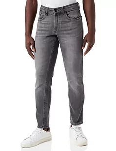 camel active Męskie spodnie jeansowe Slim Fit Madison Stretch, Ciemnoszary (Stone Grey), 34W / 30L - Spodenki męskie - miniaturka - grafika 1