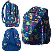 Plecaki szkolne i tornistry - Patio CoolPack Joy M Plecak Szkolny Świecący LED 23L Funny Monsters A20206 - miniaturka - grafika 1