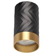 Lampy sufitowe - Oprawa sufitowa punktowa GOLDLUX Arras 323521 Czarno-złoty - miniaturka - grafika 1