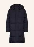 Płaszcze damskie - Only Płaszcz Pikowany Z Odpinanym Kapturem blau - miniaturka - grafika 1