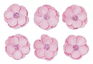 Dekoratorstwo - ARGO Kwiaty samoprzylepne papierowe CLEMATIS 6szt. różowe - miniaturka - grafika 1