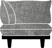 Akcesoria i części AGD - Pokrowiec na narożnik Paletti ciemnoszary materiałowy - miniaturka - grafika 1