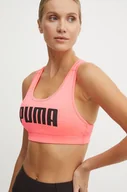 Bielizna sportowa damska - Puma biustonosz sportowy 4KEEPS kolor różowy wzorzysty 525317 - miniaturka - grafika 1