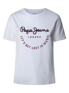 Pepe Jeans Koszulka "Rumer" w kolorze białym - Koszulki i topy damskie - miniaturka - grafika 1