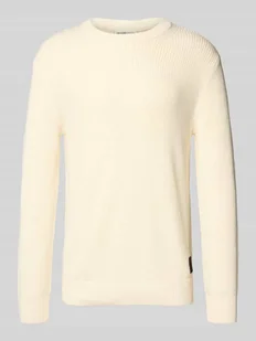 Sweter z dzianiny o kroju relaxed fit z mieszanki bawełny - Swetry męskie - miniaturka - grafika 1