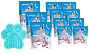 Żwirek Silikonowy dla Kota Cat Sand 11x3,8l (16kg) + Tacka łapka do lizania lick antystresowa, uspokajająca - Żwirek dla kotów Żwirek Silikonowy dla Kota Cat Sand 11x3,8l (16kg) + Tacka łapka do lizania lick antystresowa, uspokajająca - Żwirek dla kotów - miniaturka - grafika 1