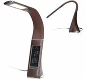 Lampy stojące - Elegancka Lampka Biurkowa LED z Zegar DOLOMIT 5 W - miniaturka - grafika 1