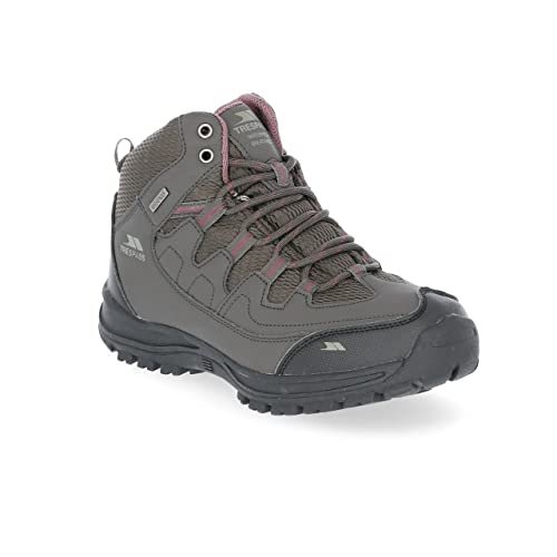 Trespass Damskie wodoodporne buty trekkingowe - buty trekkingowe o średnim kroju, oddychające, damskie buty do chodzenia z amortyzacją kostki, damskie buty trekkingowe, Kawa, 39 EU