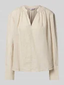 Bluzki damskie - Bluzka o kroju relaxed fit z czystego lnu - miniaturka - grafika 1