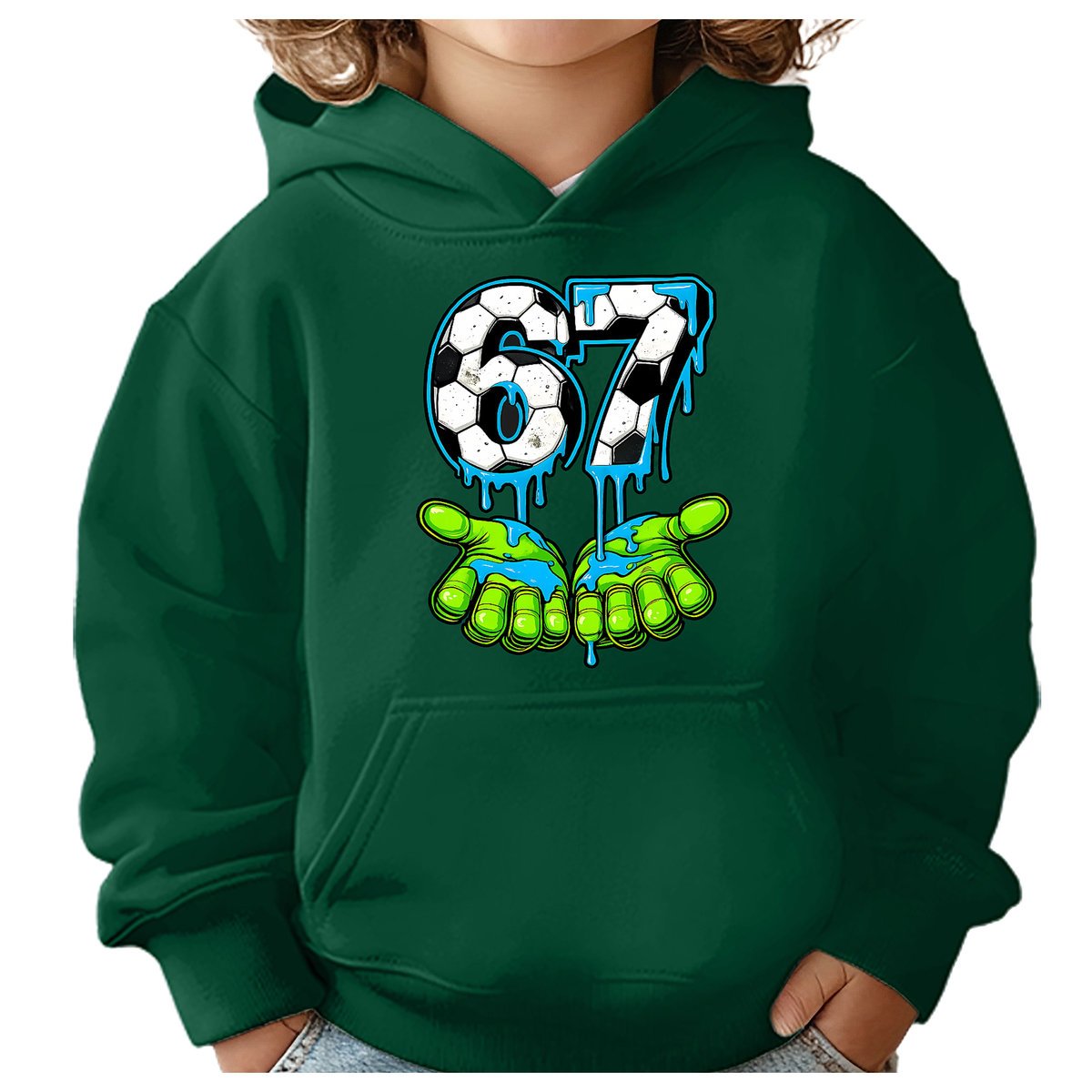 BLUZA DZIECIĘCA Z KAPTUREM 67 SIX SEVEN PIŁKA VIRAL 122-128 PREZENT