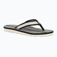 Klapki i japonki damskie - Japonki damskie Tommy Hilfiger Im Th Print Beach Sandal black/ecru - miniaturka - grafika 1