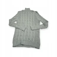 Swetry męskie - Męski Sweter z Półgolfem Styl Old Money Splot Warkoczowy Rozmiar L - miniaturka - grafika 1