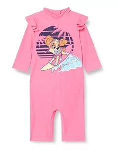 NAME IT Girl's NMFMIRI PAWPATROL 3/4 UV Suit CPLG kostium kąpielowy, Knockout Pink, 92, Różowy, 92 cm - Stroje kąpielowe - miniaturka - grafika 1