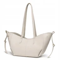 Torby i wózki na zakupy - Torebka Damska Shopper Duża Na Ramię Ekoskóra PUCCINI Beżowa BK1251004D-6A - miniaturka - grafika 1
