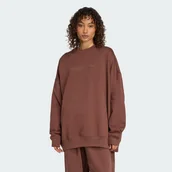 Kurtki i kamizelki sportowe damskie - Bluza Essentials Linear Oversized Crew - Adidas - miniaturka - grafika 1