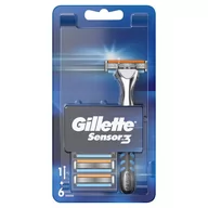 Maszynki do golenia i wkłady - Gillette Maszynka Do Golenia SENSOR3 + 6 Wkładów - miniaturka - grafika 1