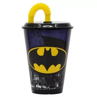 Kubki dla dzieci - Kubek ze słomką Batman bidon 430ml - miniaturka - grafika 1