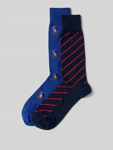 Skarpety z detalami z logo w zestawie 2 szt. - Skarpetki męskie - miniaturka - grafika 1