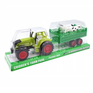 Traktor Przyczepa Z Krowami 30Cm Różne Kolory - Samochody i pojazdy dla dzieci - miniaturka - grafika 1