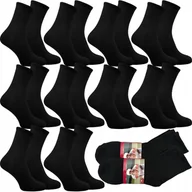 Skarpetki damskie - SKARPETY CZARNE DAMSKIE BAWEŁNIANE DŁUGIE SKARPETKI 39-42 X 10szt - miniaturka - grafika 1