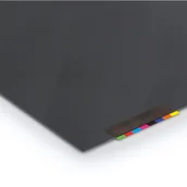 Płyty meblowe - Szkło z polistyrenu 2 mm gładka grafitowa 25 x 50 cm Robelit - miniaturka - grafika 1