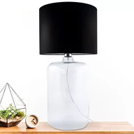 Lampy stojące - Lampa stołowa AMARSA TRANSPARENT 5507BK Zumaline przezroczysty 002177-014405 - miniaturka - grafika 1