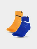 Skarpetki męskie - 4F Skarpetki casual za kostkę (2-pack) uniseks 4FWSS25USOCU417-93S Wielokolorowy Roz. 39-42 - miniaturka - grafika 1