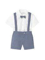 Spodenki damskie - Mayoral Komplet koszula i szorty materiałowe 1250 Niebieski Regular Fit - miniaturka - grafika 1