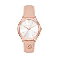 Zegarki damskie - Zegarek Michael Kors Slim Runway MK7467 Różowy - miniaturka - grafika 1