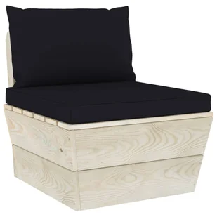 VidaXL Ogrodowa sofa środkowa z palet, poduszki, impregnowany świerk 3063367 - Sofy ogrodowe - miniaturka - grafika 1