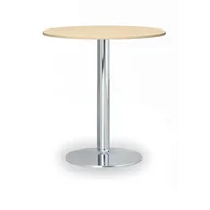 Stoły i stoliki do biura - B2B Partner Stolik wysoki Filip II, średnica 800 mm, chromowana podstawa, płyta brzoza 423202 - miniaturka - grafika 1