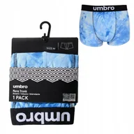Majtki męskie - UMBRO Bokserki Męskie Przylegające 225171 NIEBIESKIE Rozmiar XL - miniaturka - grafika 1