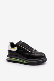 Sneakersy Damskie Skórzane GOE NN2N4030 Czarne-36 - Sneakersy damskie - miniaturka - grafika 1