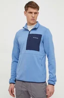 Bluzy męskie - Columbia bluza sportowa Columbia Hike kolor niebieski gładka - miniaturka - grafika 1