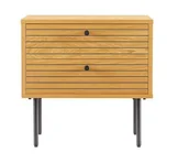 Szafki nocne - Szafka nocna Lattes dąb z 2 szufladami - miniaturka - grafika 1