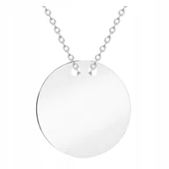 Łańcuszki - Łańcuszek srebrny naszyjnik 925 Blaszka Grawer - miniaturka - grafika 1