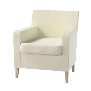 Dekoria pl pl Pokrowiec na fotel Karlstad śmietankowa biel 61 x 56 x 80 cm Velvet 621-704-10 - Pokrowce na meble - miniaturka - grafika 1
