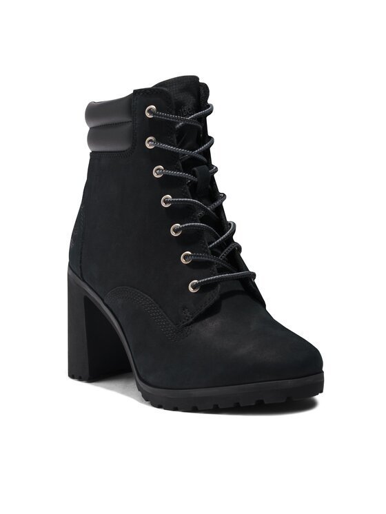 TIMBERLAND DAMSKIE BOTKI CZARNE ZE SKÓRĄ NA OBCASIE 38 Ż8C