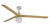 Wentylatory sufitowe - Energooszczędny wentylator sufitowy z oświetleniem i pilotem Klim L dąb biały 150 cm - miniaturka - grafika 1