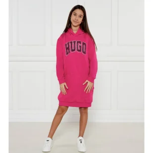 HUGO KIDS Sukienka - Bluzy dla dziewczynek - miniaturka - grafika 1