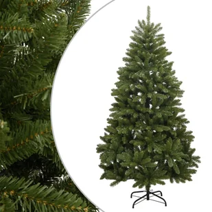 vidaXL sztuczne choinka zawiasowa ze stojakiem, zielona, 180 cm - Choinki - miniaturka - grafika 1