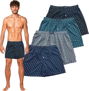 Pesail męskie luźne bokserki 4-pak wzorzysta bawełna MOT48510, 2XL - Majtki męskie - miniaturka - grafika 1