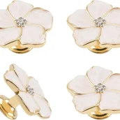 Zawiasy, okucia i inne akcesoria - Zestaw 4 gałki do szuflad płatkowych, do drzwi szafek i mebli/złota podstawa - miniaturka - grafika 1