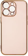 Etui i futerały do telefonów - Lighting Color Case etui do iPhone 12 Pro Max żelowy pokrowiec ze złotą ramką różowy - miniaturka - grafika 1