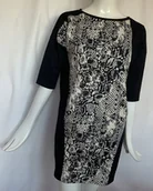 Bluzki damskie - CZARNA TUNIKA POGRZEB ZALOBA OKAZJA - miniaturka - grafika 1