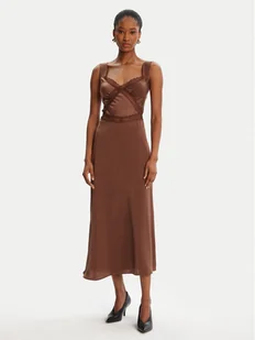 BARDOT Sukienka koktajlowa Emory Lace Slip 58603DB Brązowy Regular Fit - Sukienki - miniaturka - grafika 1